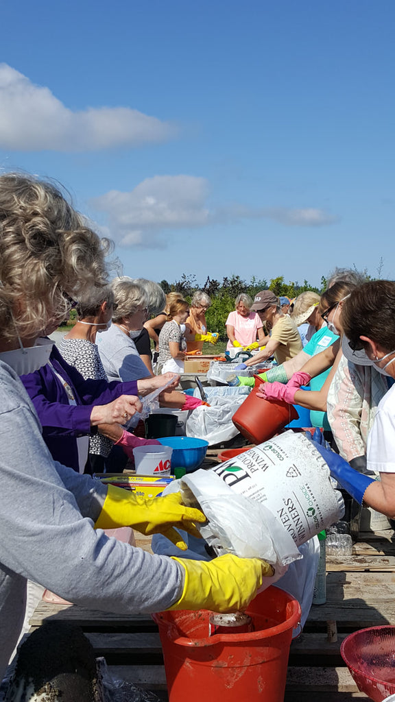 August 15, 2019 - Hands on Craft, Hypertufa Pots at Orchard's Nursery in Stanwood, WA